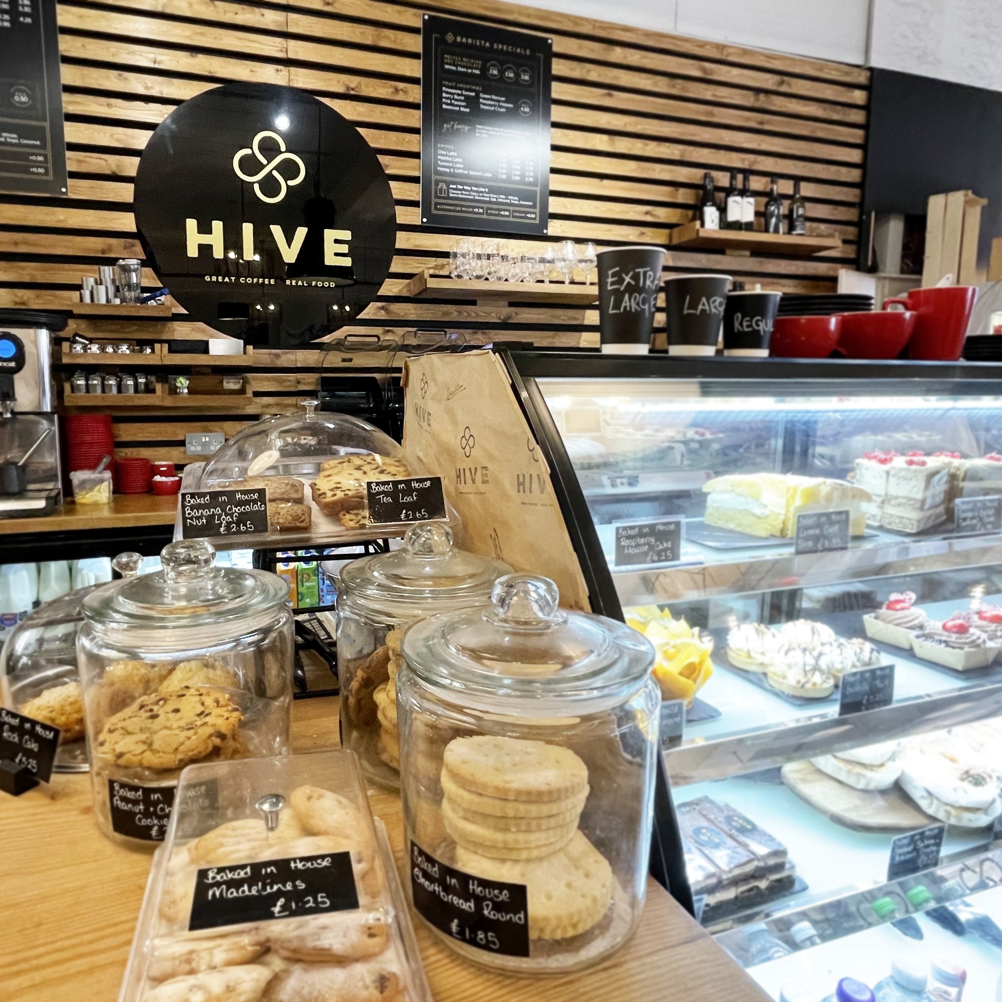 Inside HIVE Blackpool cafe